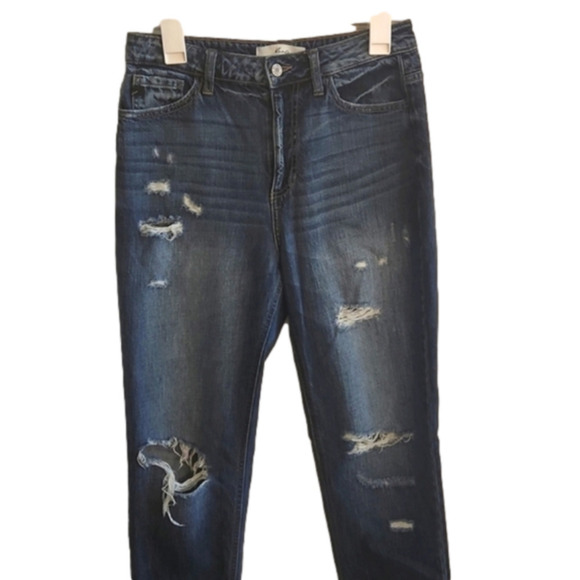 WOMENS Kancan dark wash distressed jeans size 7. - Picture 3 of 12